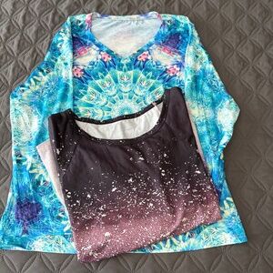 Long Skeeve Knit Tee Shirts Tops Lot 2 for 1 XXL 14/16